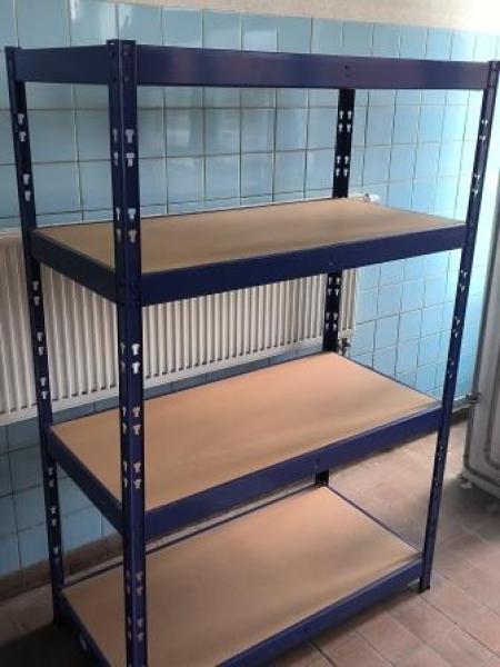 Metallsteckregal 180 x 120 x 60 cm 4 Holzböden 1400 kg